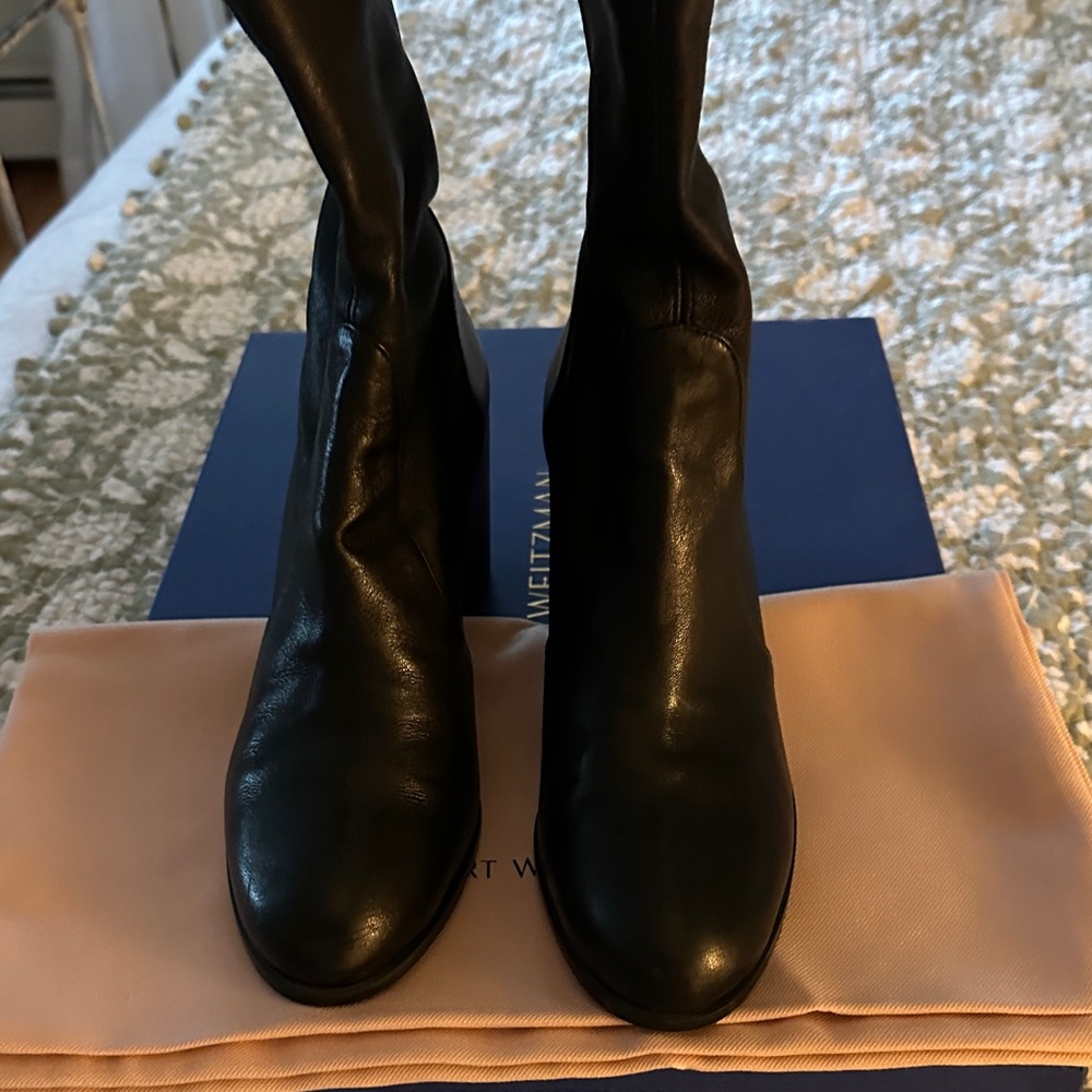 Stuart Weitzman Black Heeled Boots